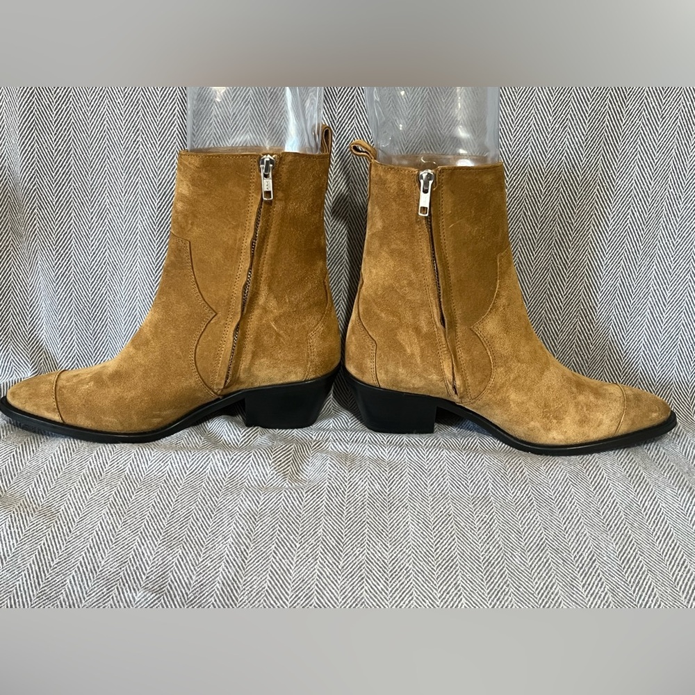 New*Alohas Austin Ankle Suede Pull On Boots~Size:8.5~in tan - Picture 5 of 11